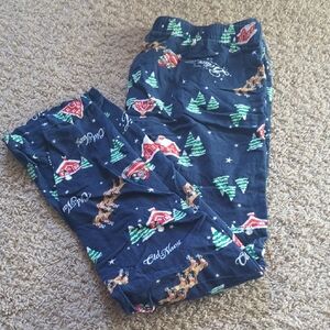 Old Navy Navy Holiday Reindeer & Cabin Pajama Bottoms